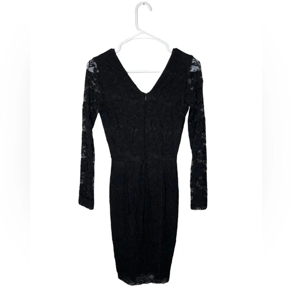 Dress The Population Erica Black Lace Mini Dress Size Small - Picture 3 of 10